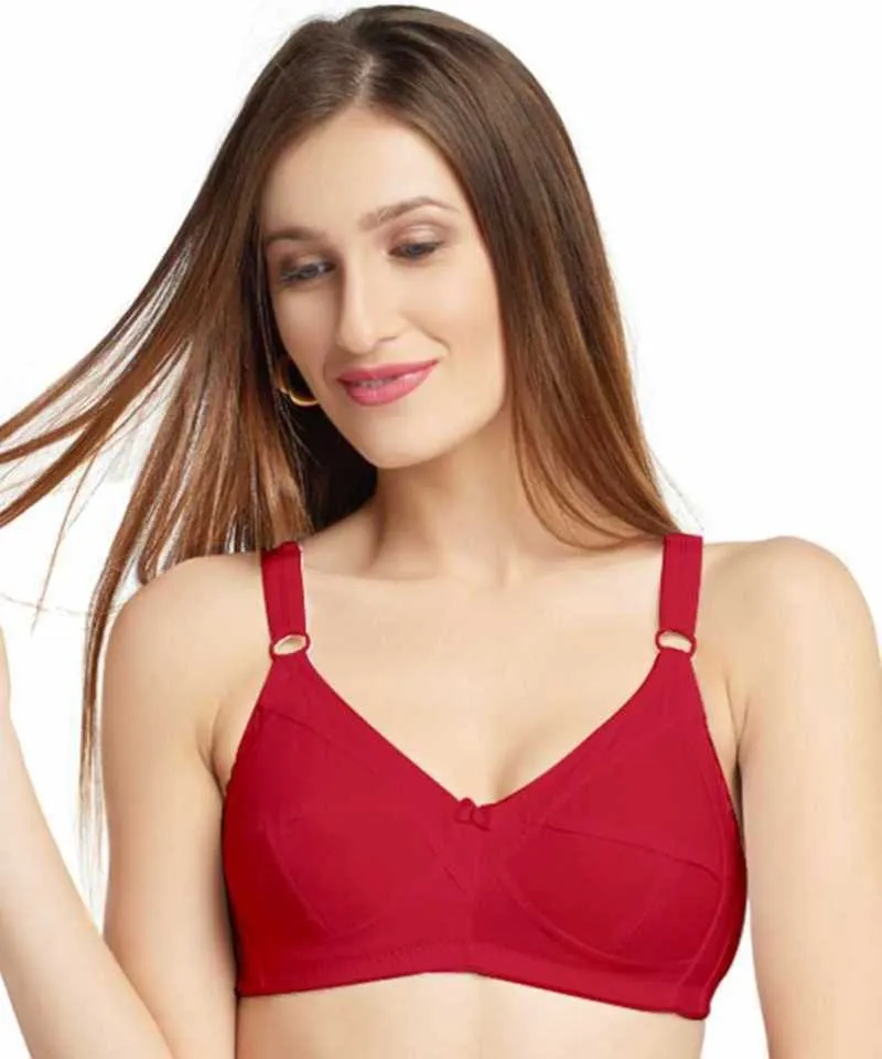 Women's Cotton Full Coverage Non Padded Bra Combo Set (Pack of 3)