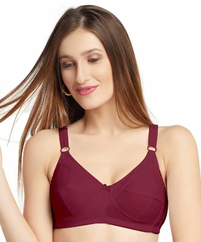 Women's Cotton Full Coverage Non Padded Bra Combo Set (Pack of 3)