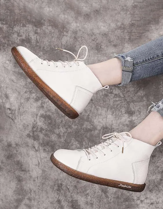 Women's Retro Soft Leather Sneakers for Women