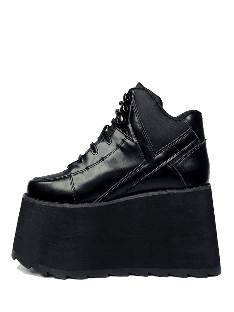 YRU Qozmo 2 black Platform shoes