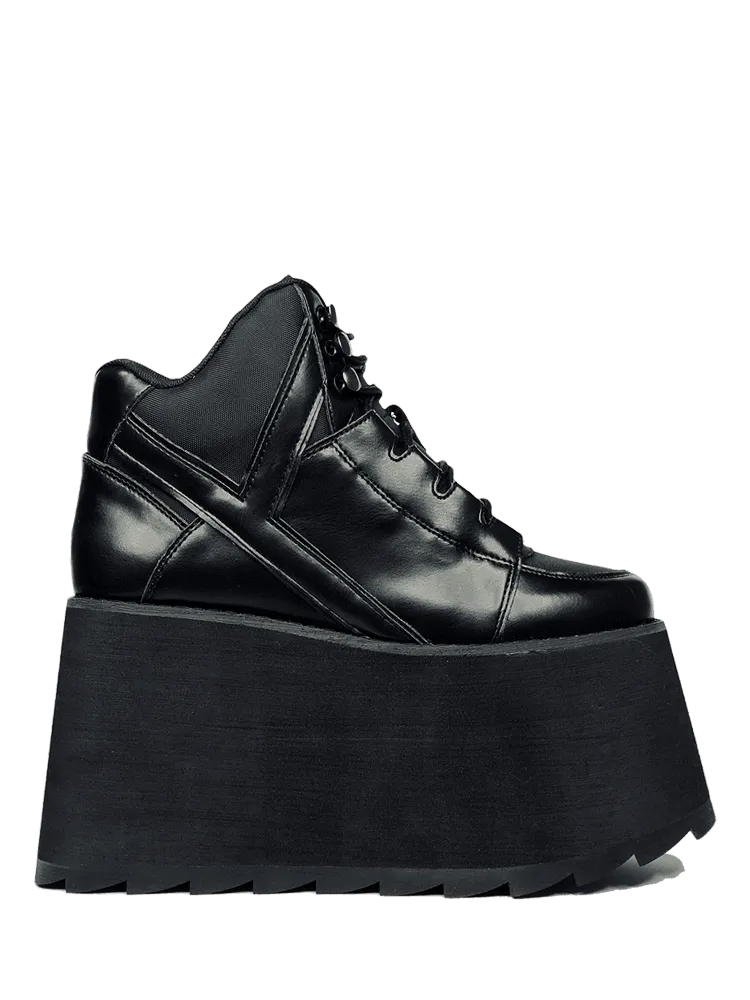 YRU Qozmo 2 black Platform shoes